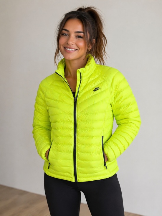 Nike Jackets & Blazers - Nike Women’s Neon Yellow Puffer Jacket